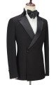 Shaun Black Stylish Close Fitting Peaked Lapel Men Suits for Prom