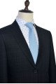 Black Check Pattern Classic Suits for Men | Notch Lapel Three Slant Pockets Business Suits