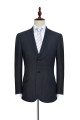 Gentle Black Tweed Notch Lapel Two Buttons Mens Suits for Formal