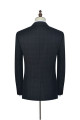 Black Check Pattern Classic Suits for Men | Notch Lapel Three Slant Pockets Business Suits