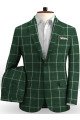 Dark Green Business Men Suits | Linen Formal Blazer Tuxedo