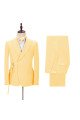 Julian Stylish Yellow Peaked Lapel Close Fitting Prom Men Suits