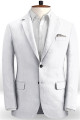 Messiah White Linen Beach Business Suits | Fashion Groom Wedding Tuxedos