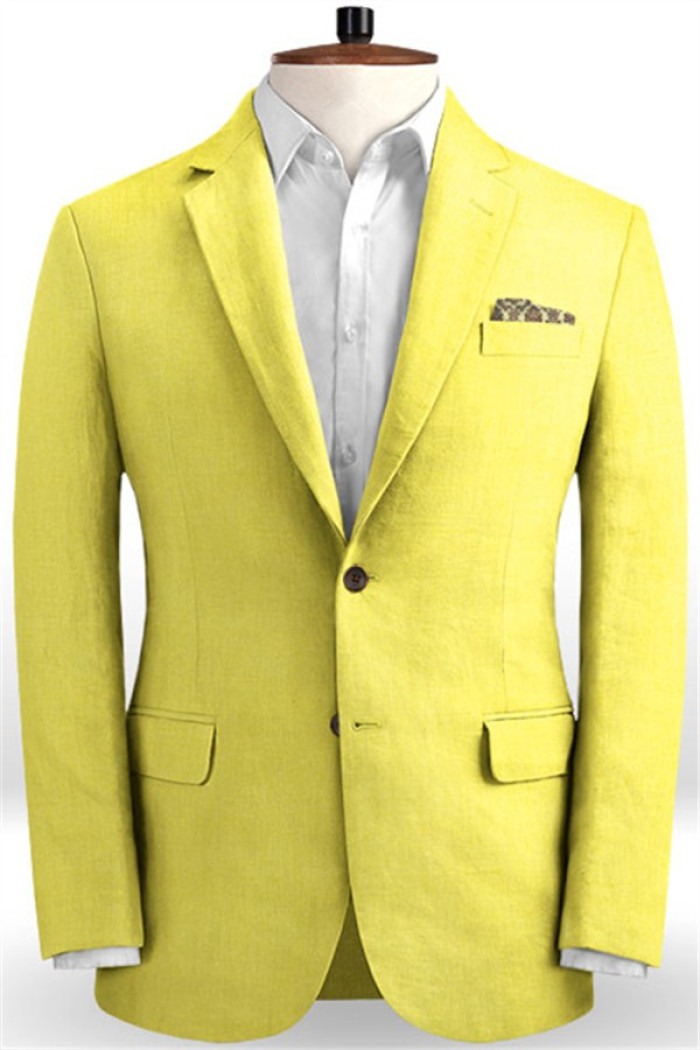 Mathias Shiny Yellow Slim Fit Tuxedo for Men | Prom Men Suits