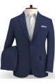 Clark Newest Summer Dark Blue Linen Men Suit for Business