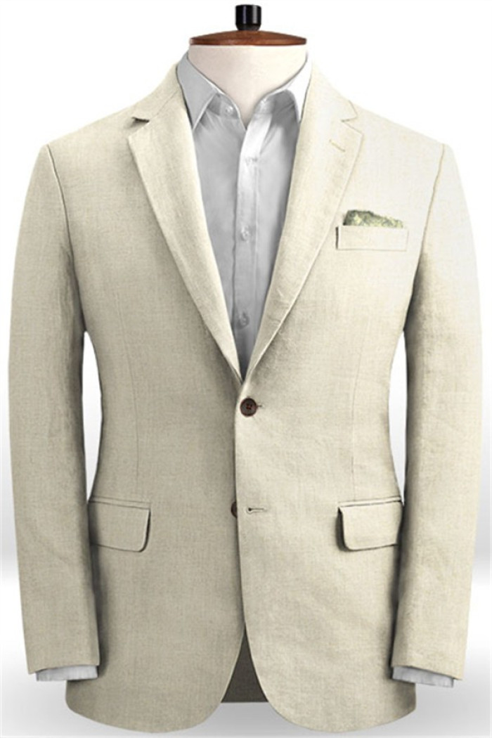 Sage Khaki Notched Lapel Wedding Suits | Slim Fit Casual Two Pieces Tuxedos
