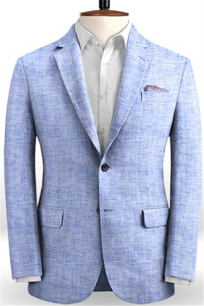 Wayne Blue Summer Business Bespoke Men Suits | Prom Tuxedo for Men