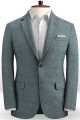 Sullivan Two Pieces Linen Bespoke Men Suits | Casual Outfit Prom Party Groom Tuxedos