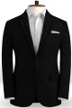 Larry Black Summer Beach Slim Fit Business Men Suits with Two Pieces