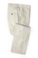 Maximo Summer Beach Ivory Linen Slim Fit Business Men Suits