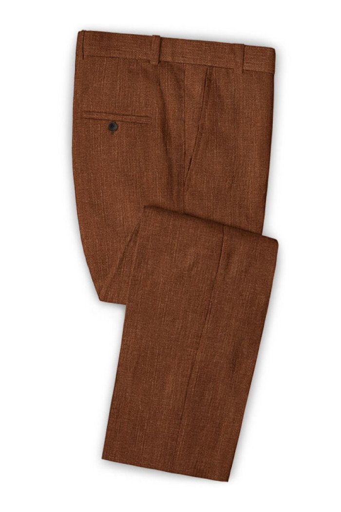 Shinny Brown Mens Suits | Vintage Men Tuxedos Formal Party Wear