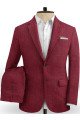 Elisha Fashion Red Men Suit Blazer With Two Buttons | Latest Linen Prom Party Tuxedo