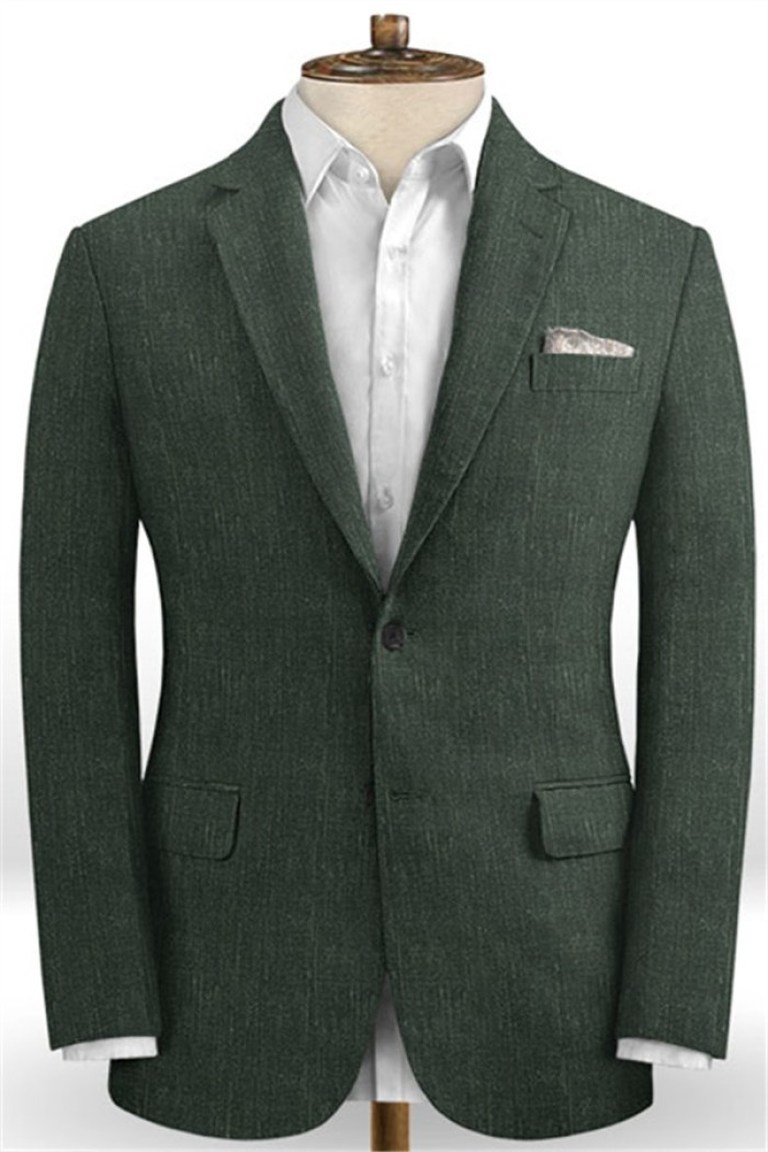 Dark Green Prom Men Suits | Luciano Two Pieces Tuxedos