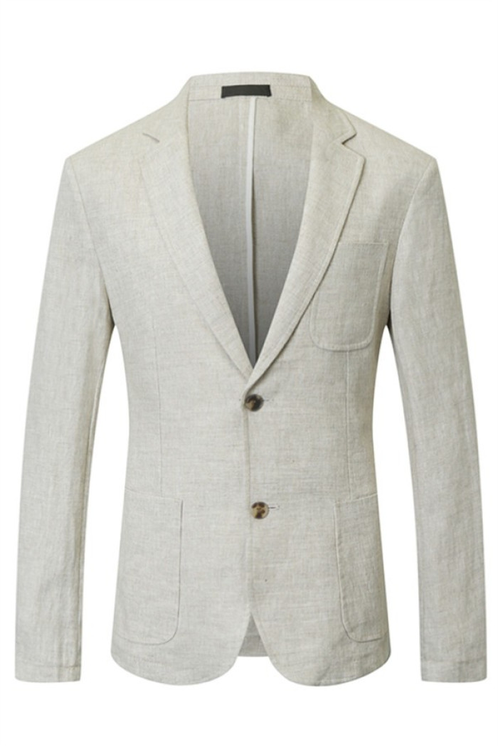 Elegant New Arrival Off White Summer Linen Blazer Jacket