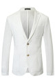 Bespoke White Summer Linen Men Blazer Jacket