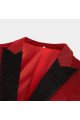 Stylish Red Glitter Peak Lapel Blazer Gael One Buttton Men Suit
