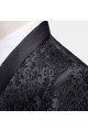 Stylish Black Jacquard Dinner Suits Formal Shawl Lapel One Button Blazer