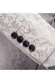 Stylish White Jacqard Wedding Men Suits Close Fitting Dinner Blazer