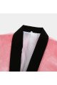 Stylish Light Pink Velvet Prom Suits Modern Mens Close Fitting Blazers
