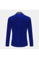 Modern Royal Blue Velvet  Suit Jacket Shawl Lapel Prom Suits 