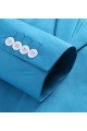 Fashion Light Blue 3-Pieces Prom Suits Notched Lapel Men Suits