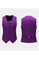 Fashion Purple 3-Pieces Notched Lapel Men Suits For Prom