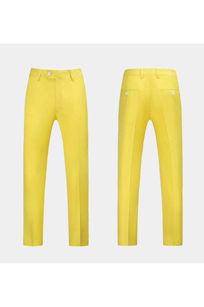 Fashion Pastel Yellow Suits Fabian Prom Suits