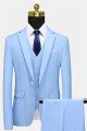 Fashion Modern Sky Blue Men Suits 3-Pieces Men Suits 