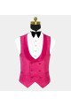 Stylish Floral Pink Jacquard Men Suits  Close Fitting Prom Suits with One Button