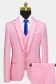 Fashion Light Pink Suits with 3 Pieces Notched Lapel Close Fitting  Prom Suit