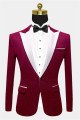 Stylish Zander Fuchsia Glitter  Suit Jacket Sequin Close Fitting Prom Men Suits