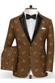 Classic New Arrival Two Pieces Men Suits for Prom Stylish Printed  Suit with Two Buttons