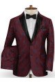 Fashion Burgundy Prom  Suit Young Men Suits 