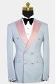 New Arrival Colten Handsome Double Breasted Contrast Color Men Suit with Peaked Lapel