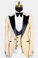 Newest Kobe Handsome Peaked Lapel Close Fitting Men Suit for Prom