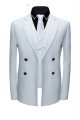 Fashion Formal White Business Men Suits with 3-Pieces Peak Lapel Suit 
