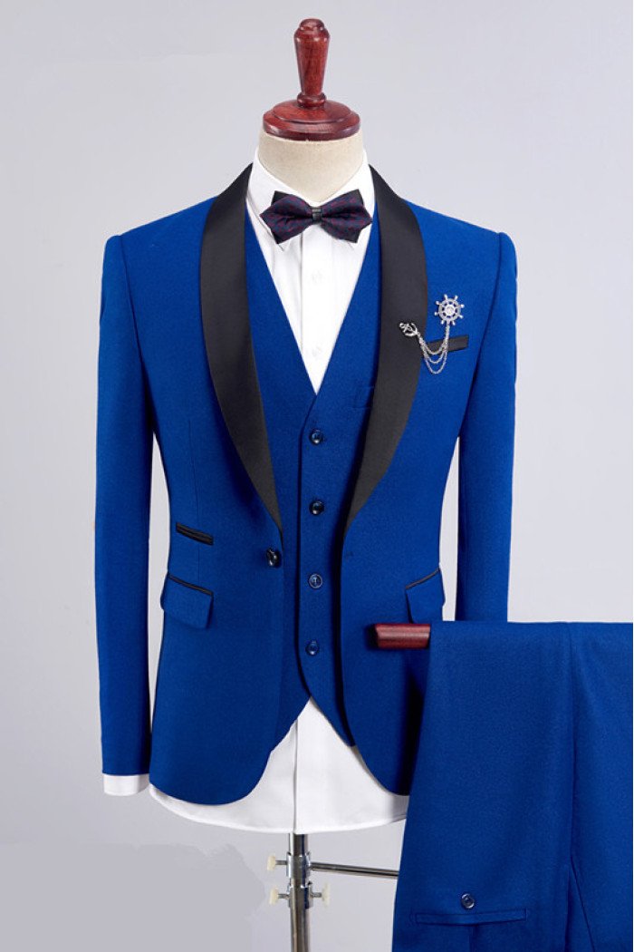 Stylish Bespoke 3-Pieces Men Suits Royal Blue Men Suit for Wedding
