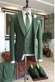 Newest Malcolm Green 3-Pieces Close Fitting Peaked Lapel Men's Suits