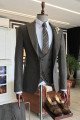 Newest Modern Dark Brown 3-pieces Men Suits With One Button For Business