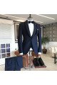 Newest Popular Navy Blue Shawl Lapel With One Button Wedding Suit