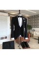 New Arrival Fashion 3-pieces Black Peaked Lapel Business Men Suits