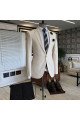 Trendy  Off White Notched Lapel One Button Formal Business Men Suits