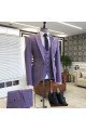 Violet Purple 3-Pieces Bespoke Close Fitting Prom Suits