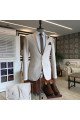 New Light Khaki Peaked Lapel One Button Men Suits