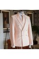 Stylish Pink Peaked Lapel Double Breasted Bespoke Prom Suits