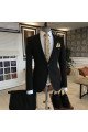 Tim Black Notch Collar One Button Business Men Suits