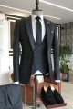 Uriah Black 3-Pieces Peaked Collar Double Breasted Men Suits