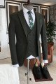 Ziv Green 3-Pieces Double Breasted Business Men Suits