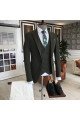 Ziv Green 3-Pieces Double Breasted Business Men Suits