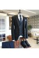 Horace Official Black Plaid 3-Pieces Regular Bespoke Men Suits
